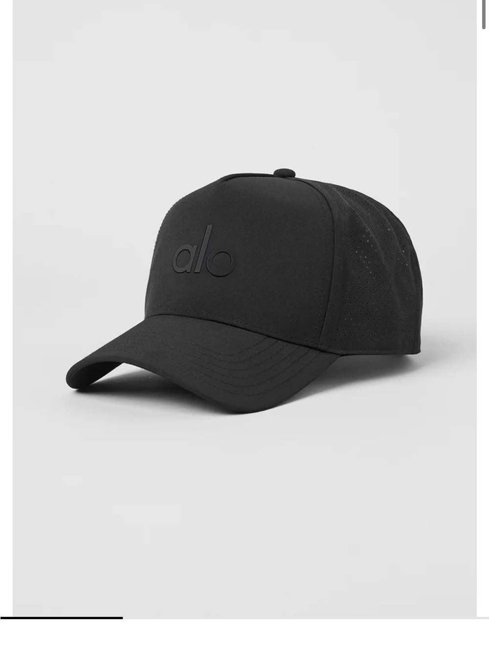 ALO Yoga Black Embossed Logo Baseball Cap - Picture 4 of 6